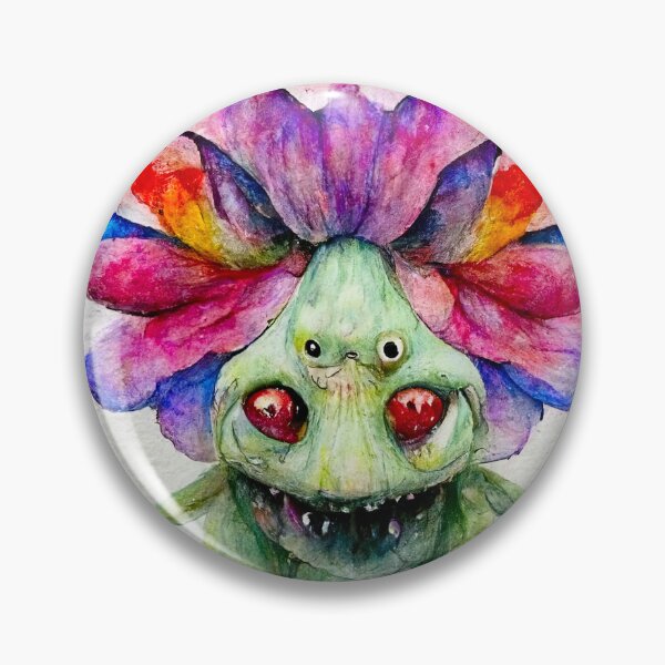 Item preview, Watercolor Funny Flower Alien Monster designed and sold by pixelista.