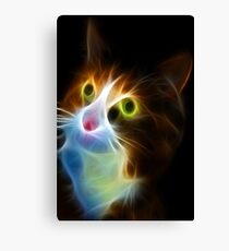 <º))))>< U LIGHT UP MY LIFE CAT VERSION TWO CARD/PICTURE<º))))>< Canvas Print