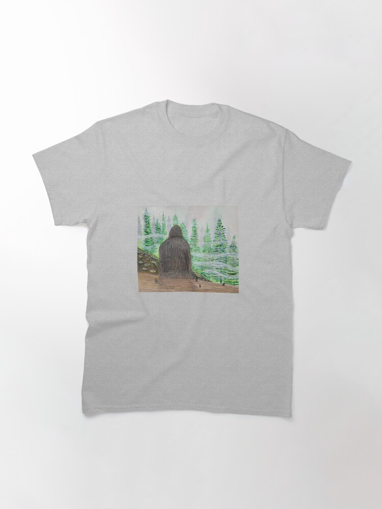 Thumbnail 3 of 7, Classic T-Shirt, Thinking Squatchy Thoughts - Sasquatch Bigfoot Art designed and sold by CarolOchs.