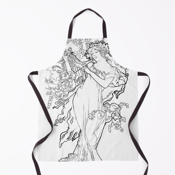 Item preview, Alphonse Mucha Coloring Book Page designed and sold by AlienPharaoh.