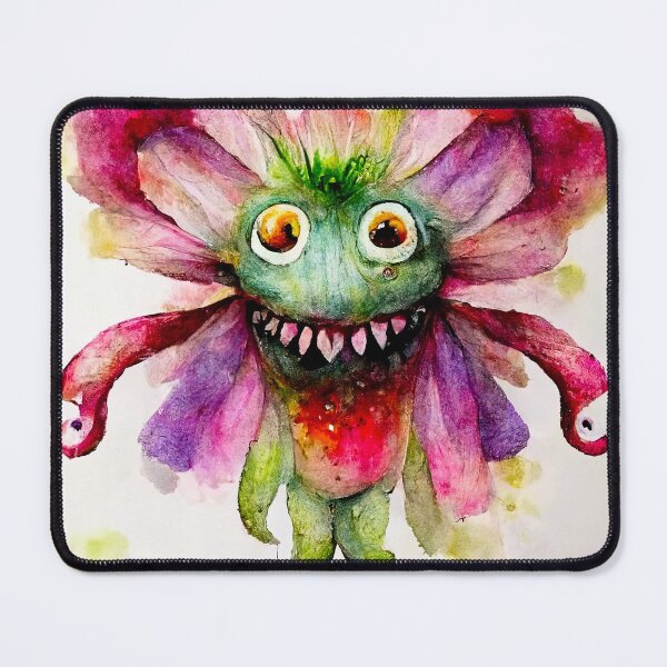 Item preview, Watercolor Cute Flower Alien Monster designed and sold by pixelista.
