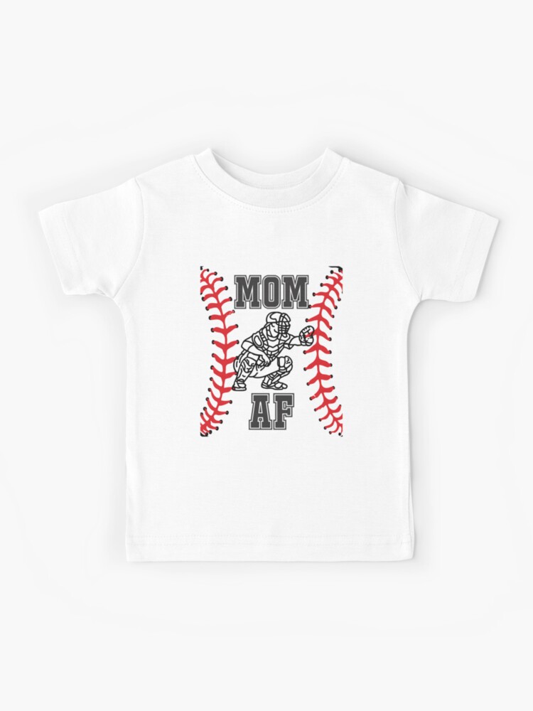 Love My Pitcher Cute Baseball Player Mom Kids Long Sleeve Shirt