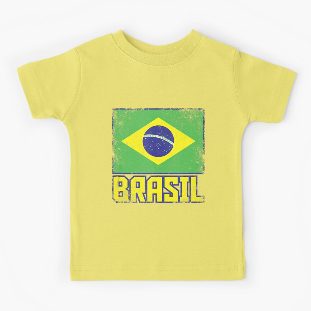 Custom Brazil T Women Men Kids Brasil Brazilian Flag Yellow