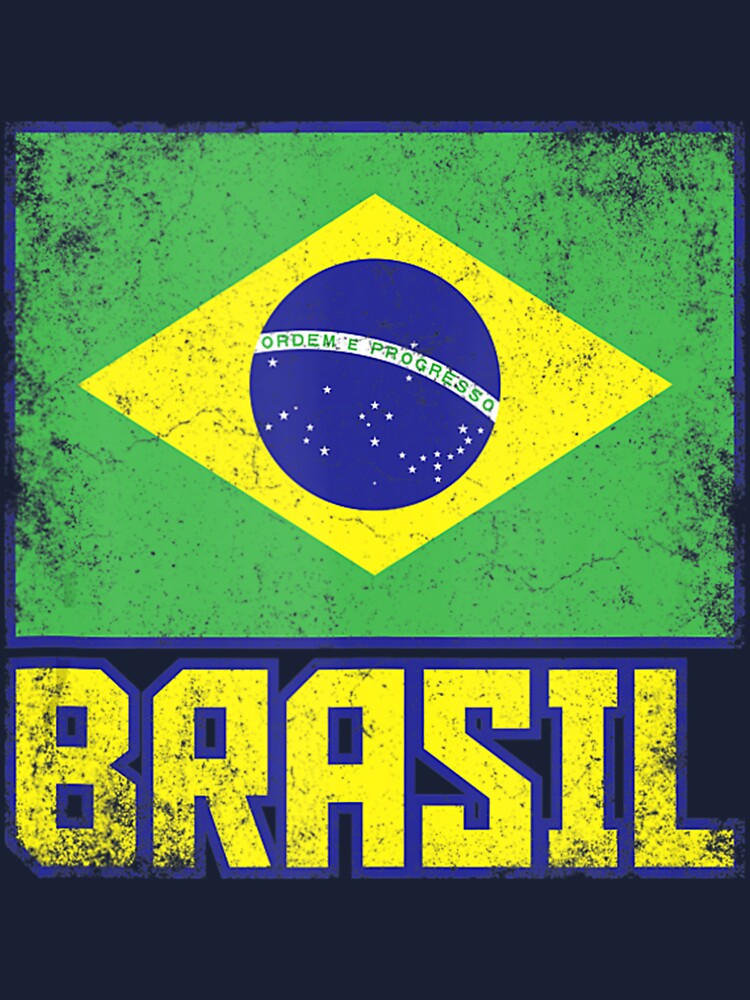 Custom Brazil Brasil Flag Vintage Men Women Kids Brazil Round