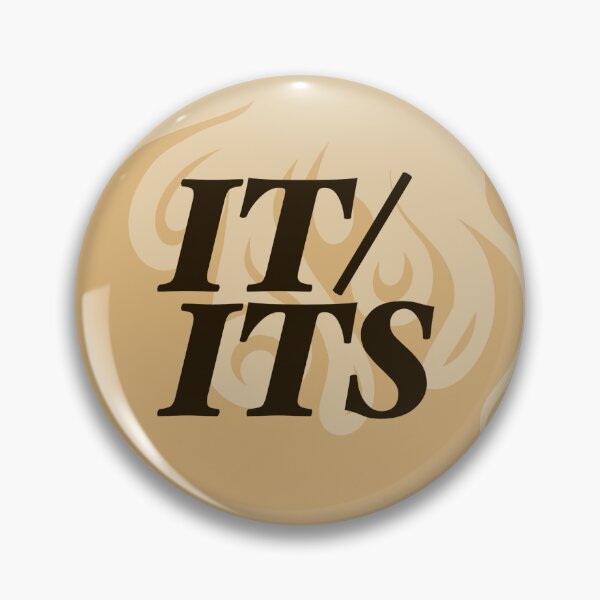 Item preview, It/Its Flaming Pronoun Pin (Beige) designed and sold by Very-Ghoul.