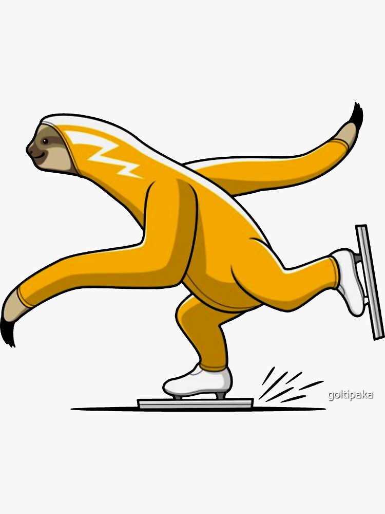 "Speed Sloth " Sticker for Sale by goltipaka | Redbubble