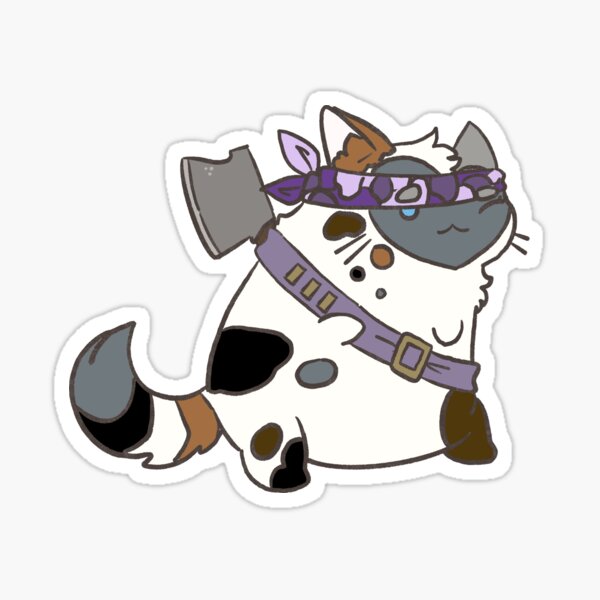 Item preview, Calico Pudgy Axe Cat designed and sold by ThePondCat.
