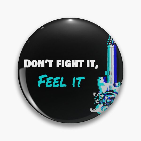 Item preview, Cool guitar with glitch effect | Quote Don't fight it, feel it | Rock on tour | British rock band  designed and sold by Kai-Shenin.