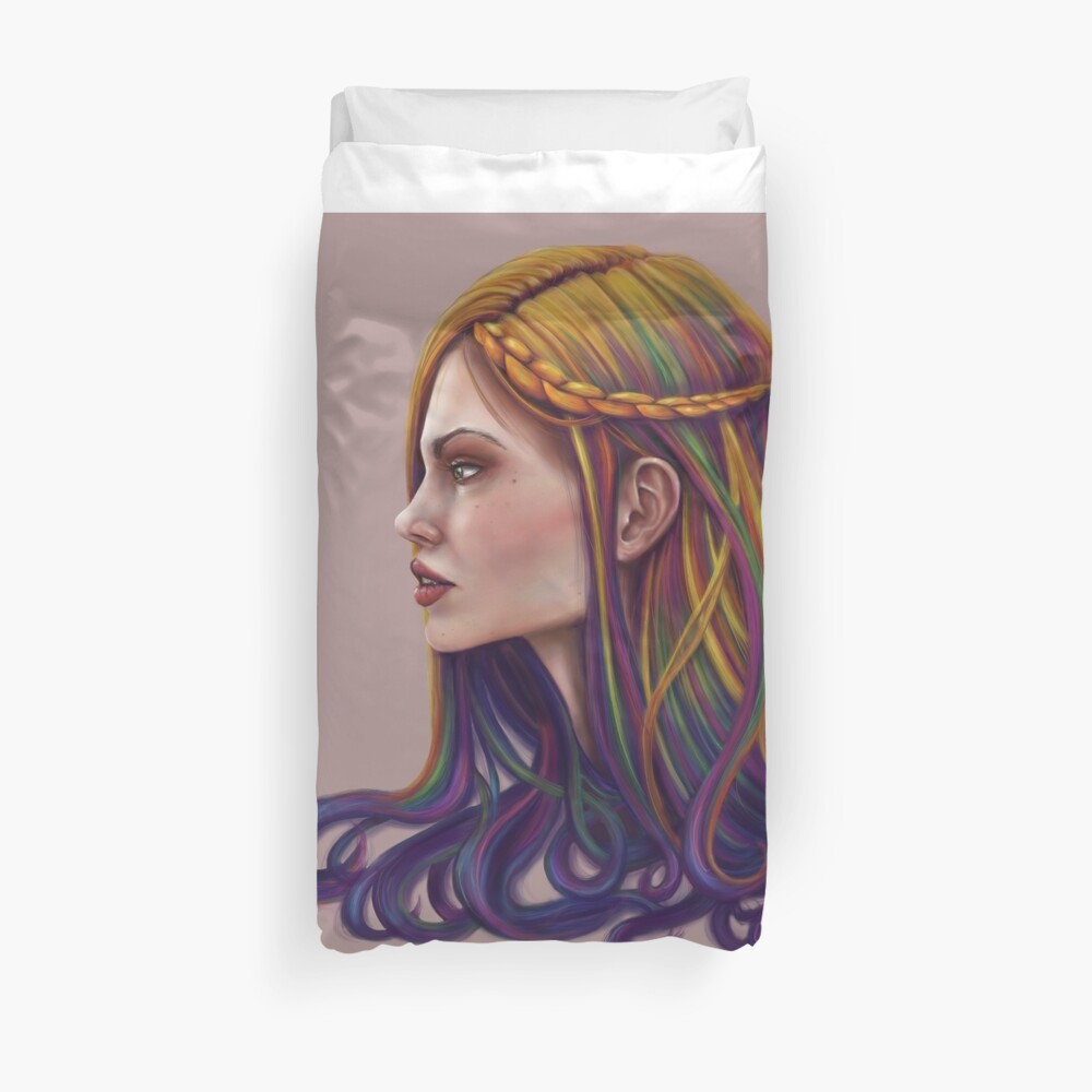 Rainbow Locks Duvet Cover