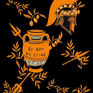 Artwork thumbnail, Ancient Greek Red Figure Vase - Be gay do Crime by just-being-you