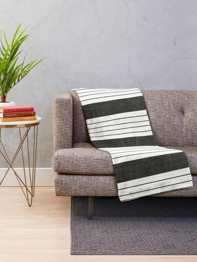 Ticking stripe throw discount blanket