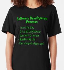 Software Development Humour - Green Design Slim Fit T-Shirt