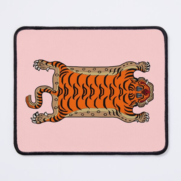 Item preview, TIBETAN TIGER RUG-pink designed and sold by BEATRIZ ABAITUA.