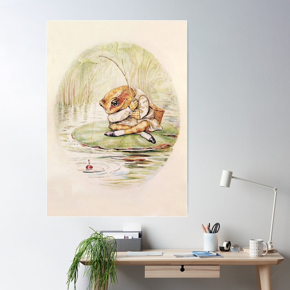 “Jeremy Fisher on a Lilypad” by Beatrix Potter | Poster