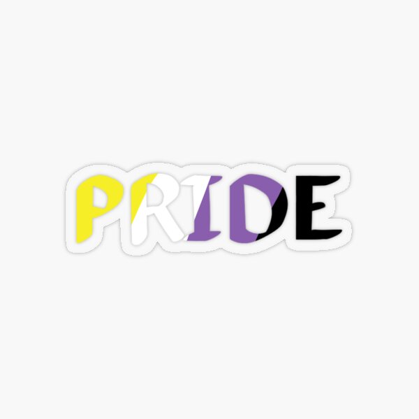 Nonbinary Pride Stripes Transparent Sticker
