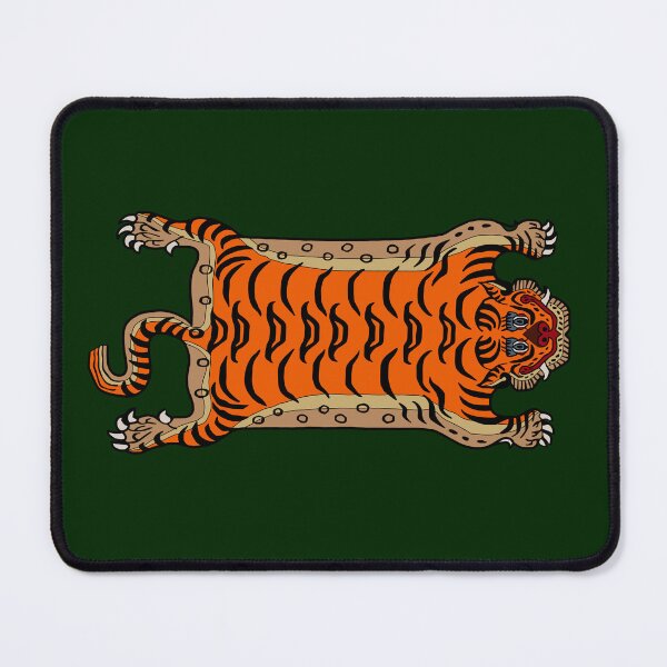 Item preview, TIBETAN TIGER RUG-green designed and sold by BEATRIZ ABAITUA.