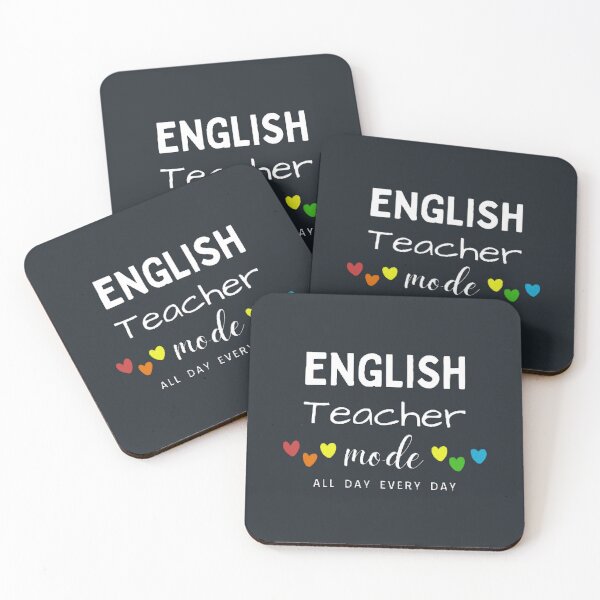 Item preview, English Teacher Mode All Day Every Day The Best Teacher Hearts Design designed and sold by BestTeacher.