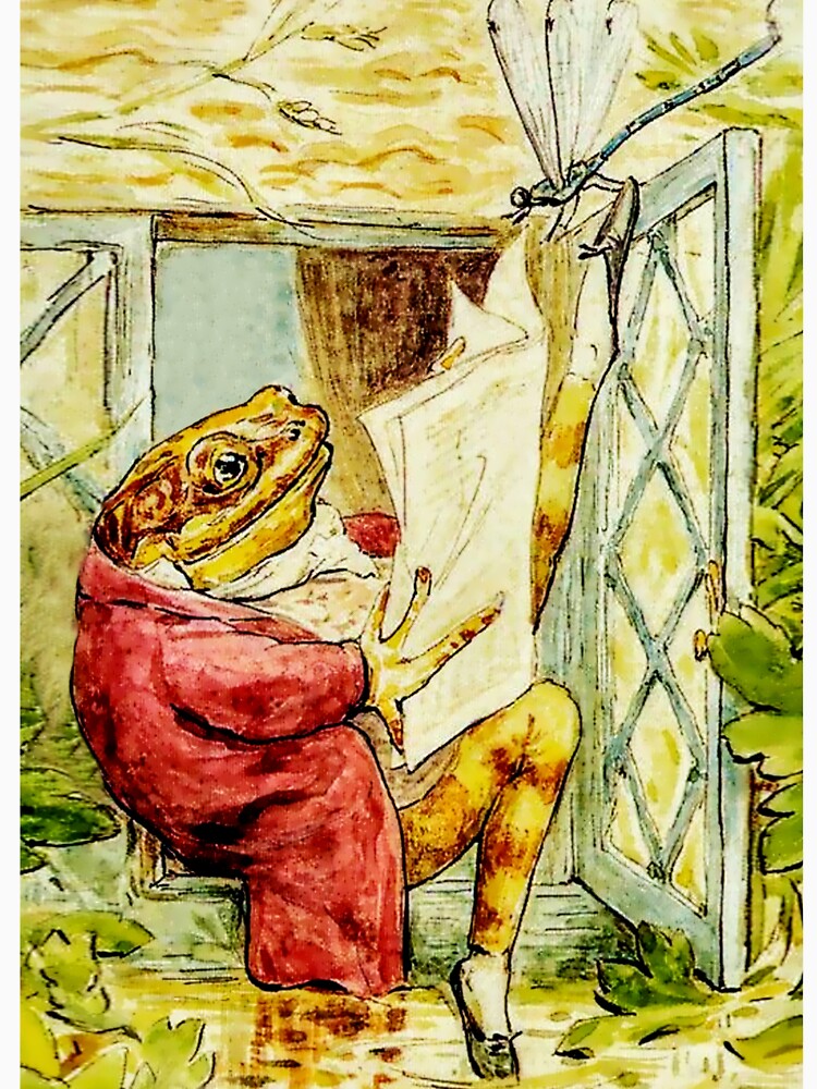 Vintage Frog Art Print, Beatrix Potter Illustration, Jeremy Fisher