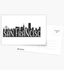 skyline silhouette - san francisco Postcards