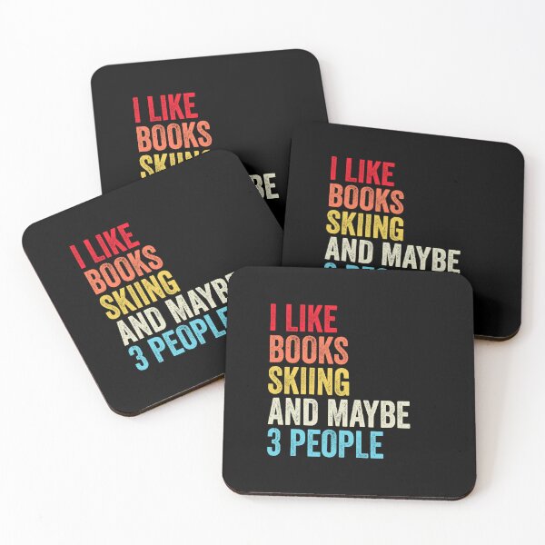 Item preview, I Like Books Skiing  And Maybe Three People Shirt, Funny Cool Skiing  Mens Womens girls Lovers Birthday Christmas Gift Shirt designed and sold by xlnv.