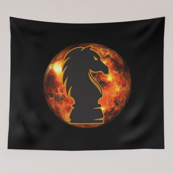 Item preview, Chess Knight Fire Graphic designed and sold by MojaveTradePost.