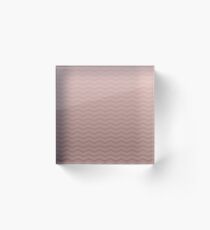 Copper Rose Gold Chevron Wave Acrylic Block