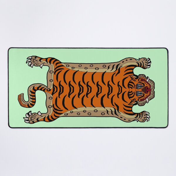Item preview, TIBETAN TIGER RUG-turquoise designed and sold by BEATRIZ ABAITUA.