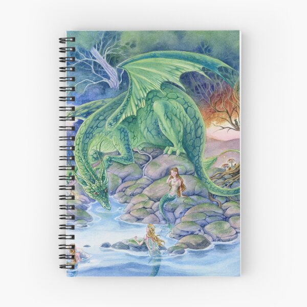 Item preview, Of Air and Sea - Dragon and Mermaids fantasy art designed and sold by Meredith Dillman.