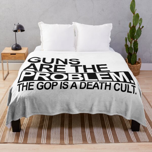Item preview, Guns are the problem - The GOP is a death cult (black) designed and sold by Thelittlelord.