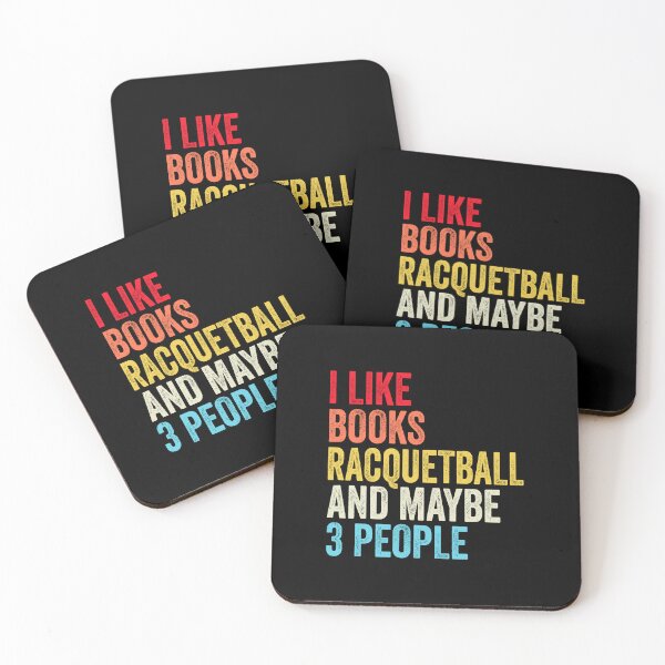 Item preview, I Like Books Racquetball  And Maybe Three People Shirt, Funny Cool Racquetball  Mens Womens girls Lovers Birthday Christmas Gift Shirt designed and sold by xlnv.