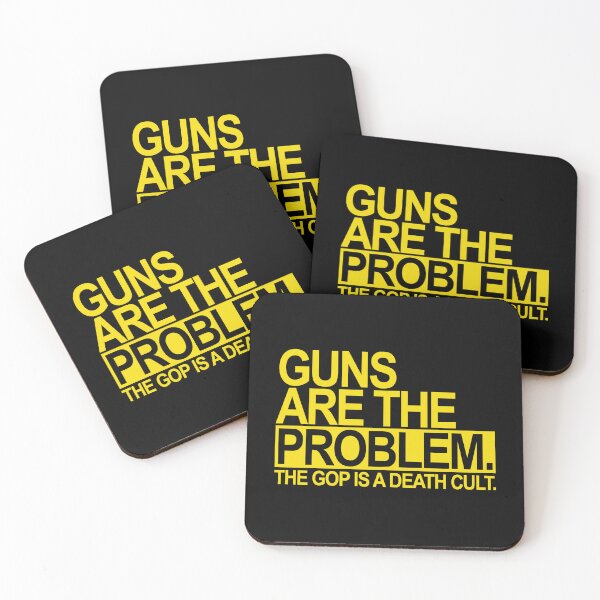 Item preview, Guns are the problem - The GOP is a death cult (yellow) designed and sold by Thelittlelord.