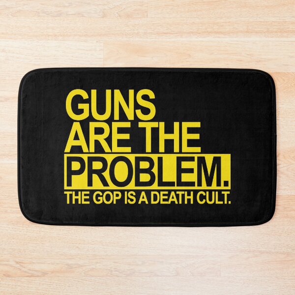 Item preview, Guns are the problem - The GOP is a death cult (yellow) designed and sold by Thelittlelord.