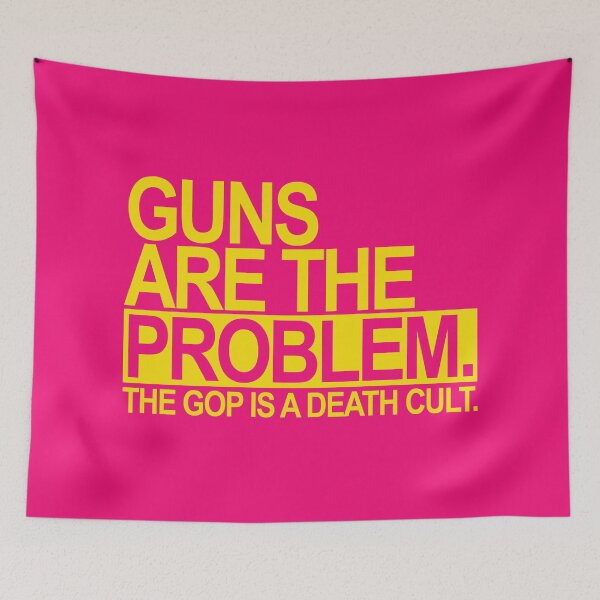Item preview, Guns are the problem - The GOP is a death cult (yellow) 2 designed and sold by Thelittlelord.