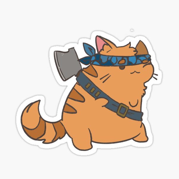 Item preview, Ginger Tabby Pudgy Axe Cat designed and sold by ThePondCat.