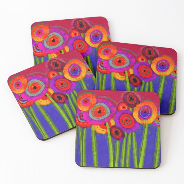 Item preview, Flower Power Colorful Abstract Flowers One designed and sold by art64.