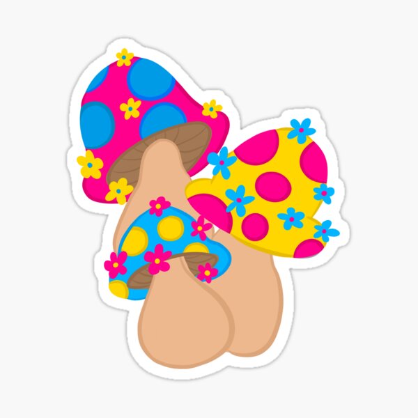 Item preview, Subtle Pride Mushrooms: Pansexual designed and sold by aspenmarie7.