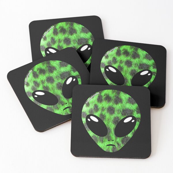 Item preview, Alien head - Green Cheetah skin designed and sold by AreaStickers.