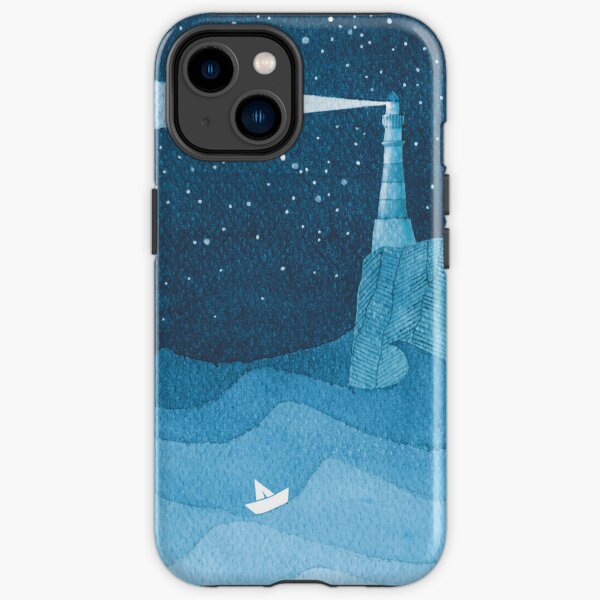 Lighthouse, blue ocean iPhone Tough Case