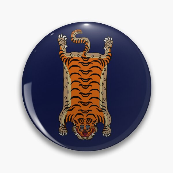 Item preview, TIBETAN TIGER RUG-navy blue designed and sold by BEATRIZ ABAITUA.