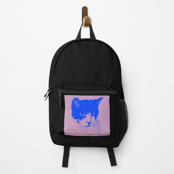 Item preview, Tengu the pet cat is cute and cuddly artwork(blue/purple) designed and sold by DMcK Designs.