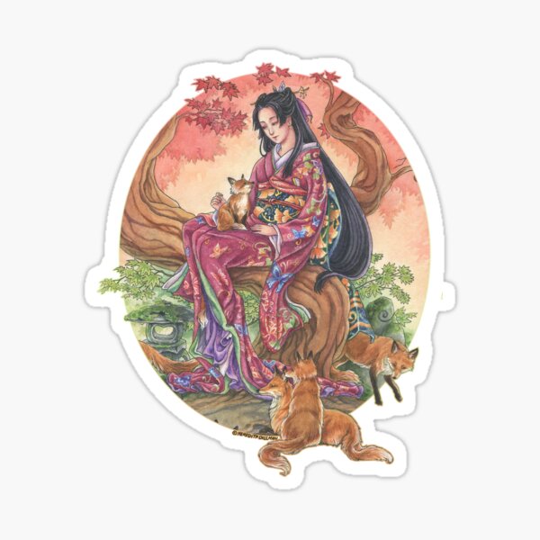 Kitsune Glen Sticker
