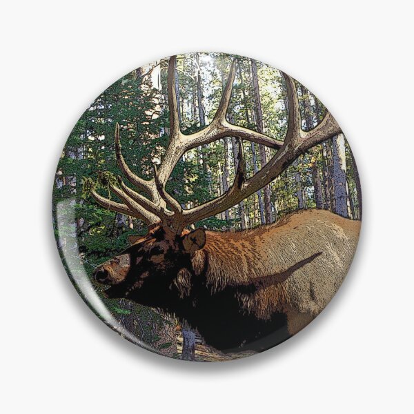 Item preview, Bull elk in pine forest  designed and sold by Saltypro.