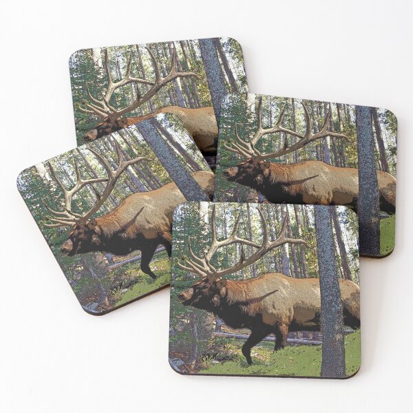 Item preview, Bull elk in pine forest  designed and sold by Saltypro.