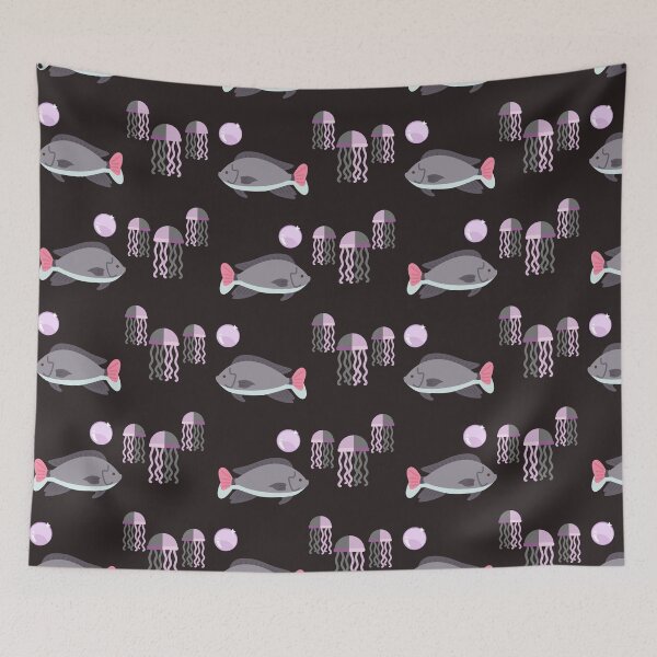 Item preview, Fish - Gray Pink designed and sold by DMpuki.