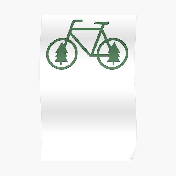 "Pacific Northwest Bike Pine Tree Bicycle Cycling" Poster for Sale