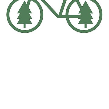 Artwork thumbnail, Pacific Northwest Bike - Pine Tree Bicycle - Cycling by CorrieJacobs