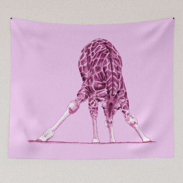 Artikelvorschau, Giraffe - lila-rosa kolorierte Version entworfen und verkauft von SylvieG18.