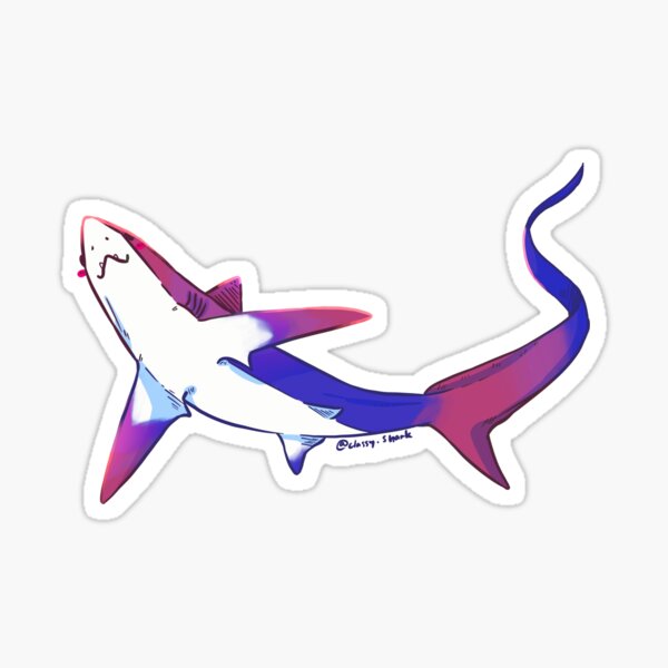 Bi Shark Pride Sticker For Sale By Classyshark Redbubble