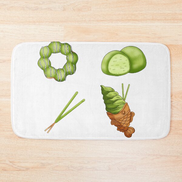 Item preview, Kawaii Matcha Asian Desserts 4 Pack/Sheet designed and sold by kawaiisweet.