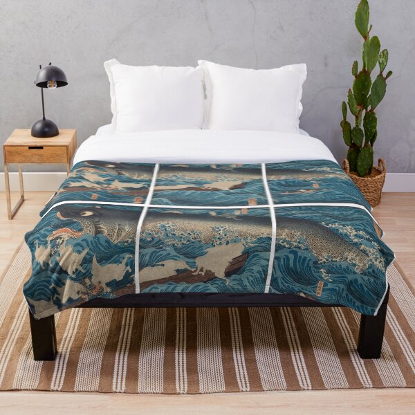 Item preview, Tametomo Shipwreck by a Giant Fish Beautiful Japanese Art Japan Woodblock designed and sold by Yumede.